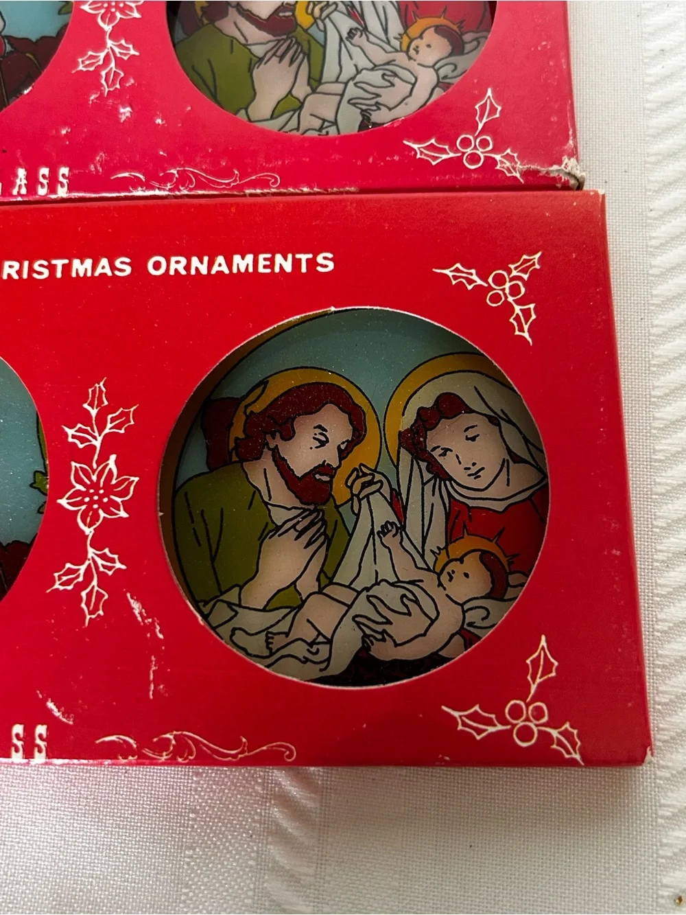 New in Box 3 Stained Glass Christmas Nativity Ornament Sets Traditions in Glass